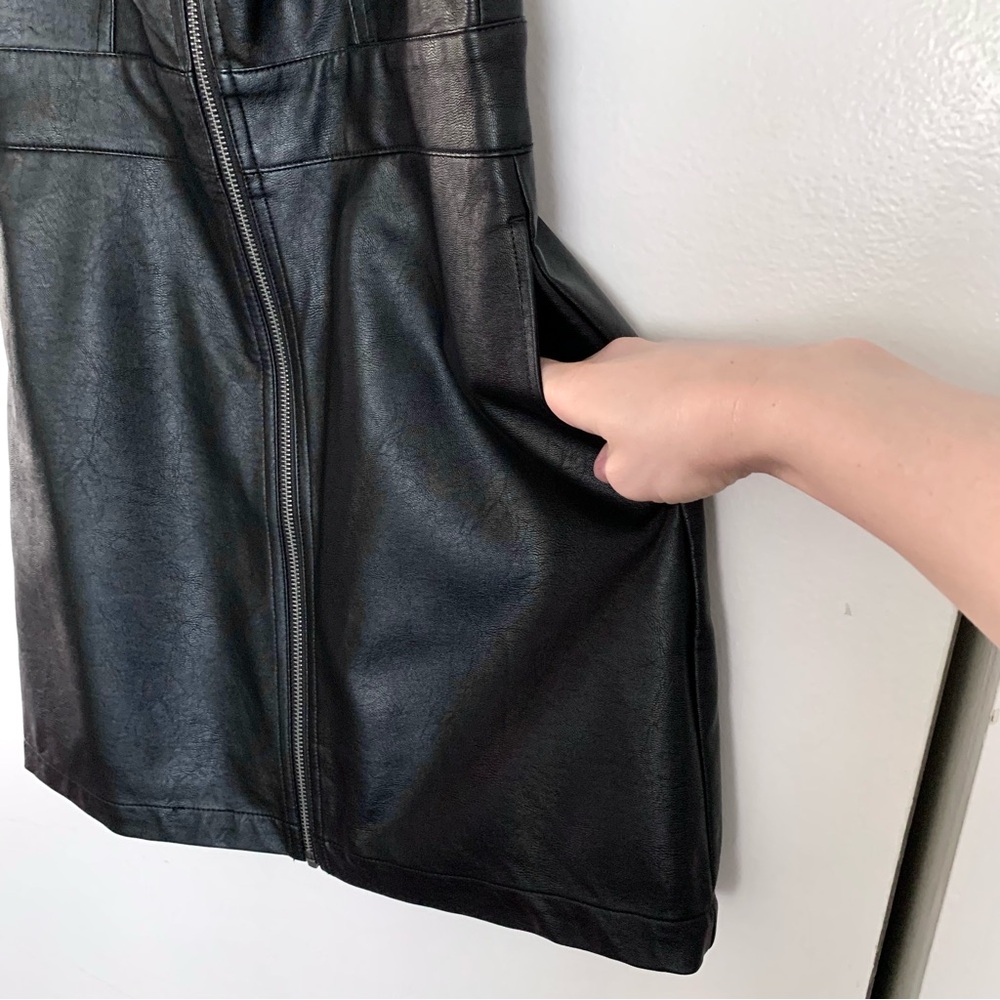 Wild Fable Black Faux Leather Dress - Picture 8 of 10